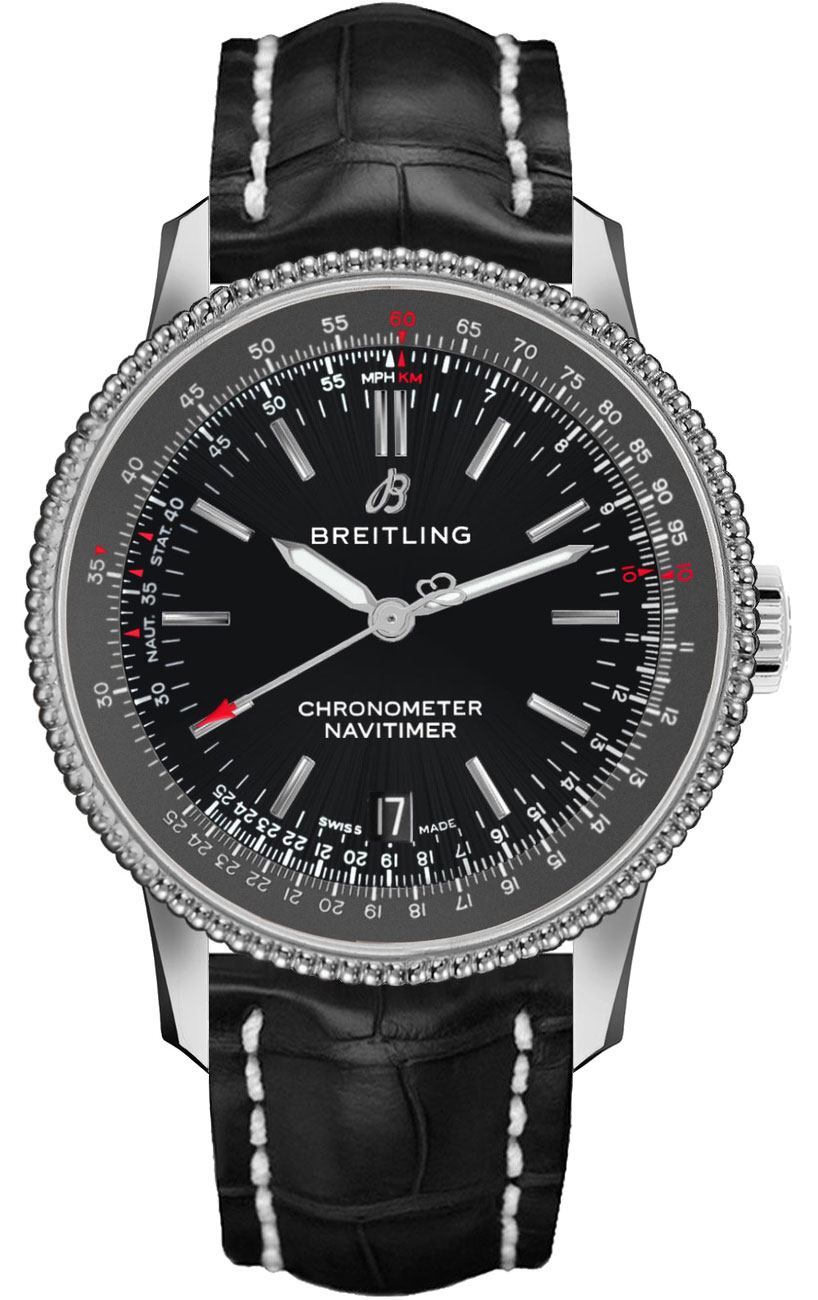 Breitling A17325241B1P1 Navitimer 01 Musta/Nahka Ø38 mm