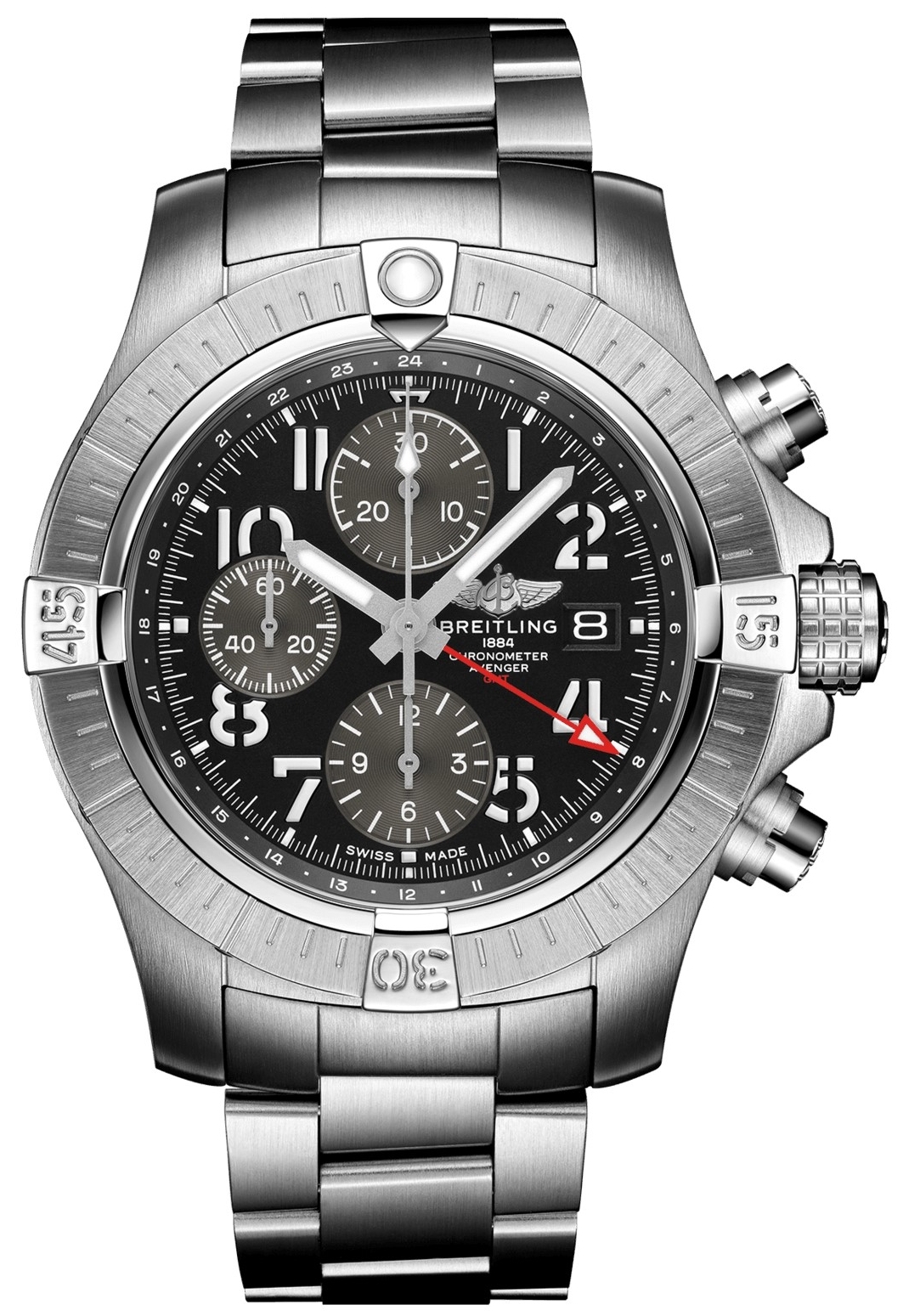 Breitling Miesten kello A24315101B1A1 Avenger Musta/Teräs Ø45 mm