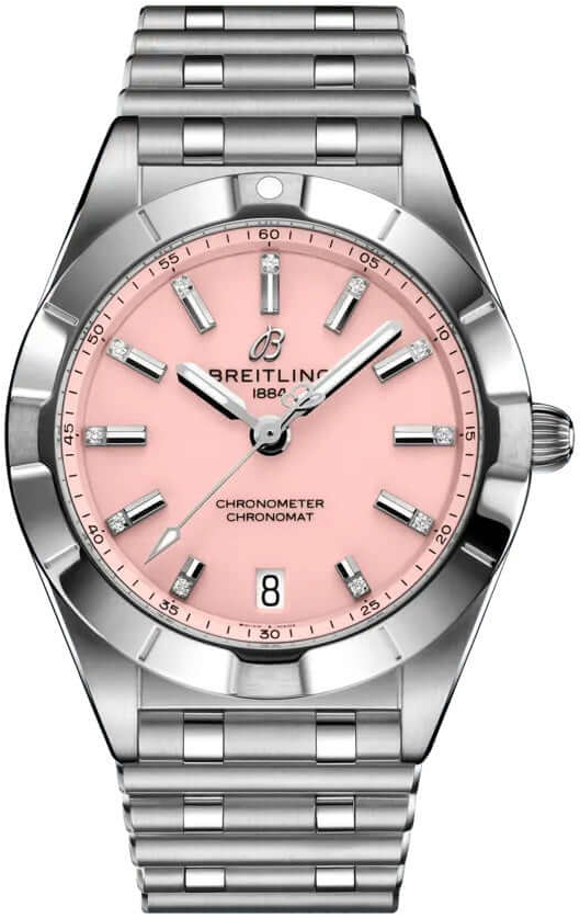 Breitling Naisten kello A77310101K1A1 Chronomat 32 Pinkki/Teräs Ø32