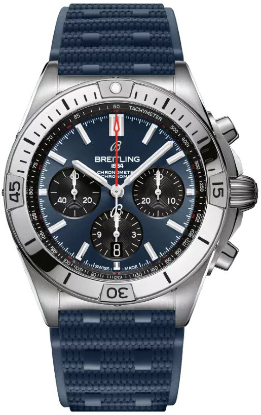 Breitling Miesten kello AB0134101C1S1 Chronomat B01 42 Sininen/Kumi