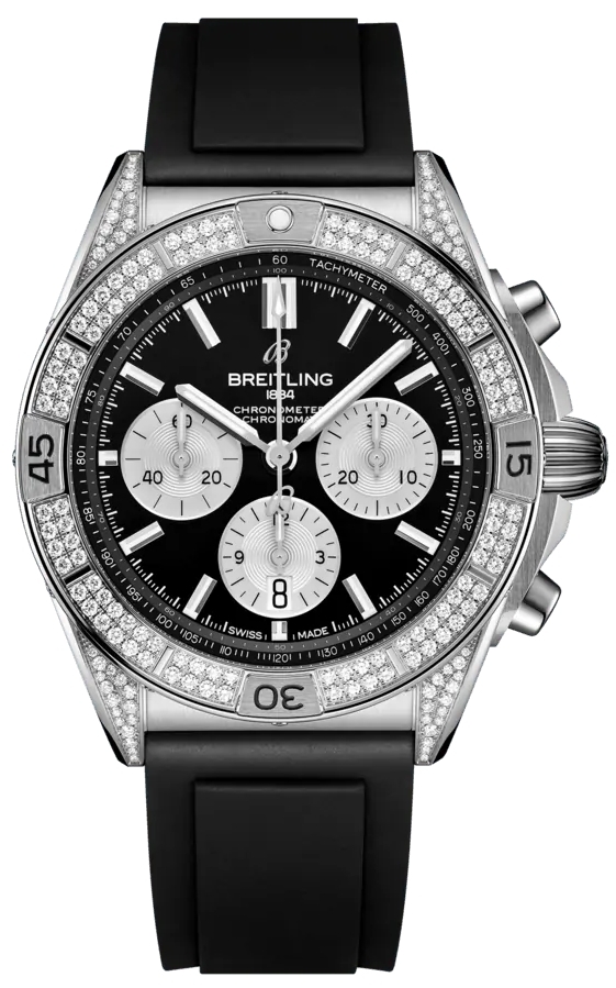 Breitling Miesten kello AB0134721B1S1 Chronomat B01 42 Musta/Nahka