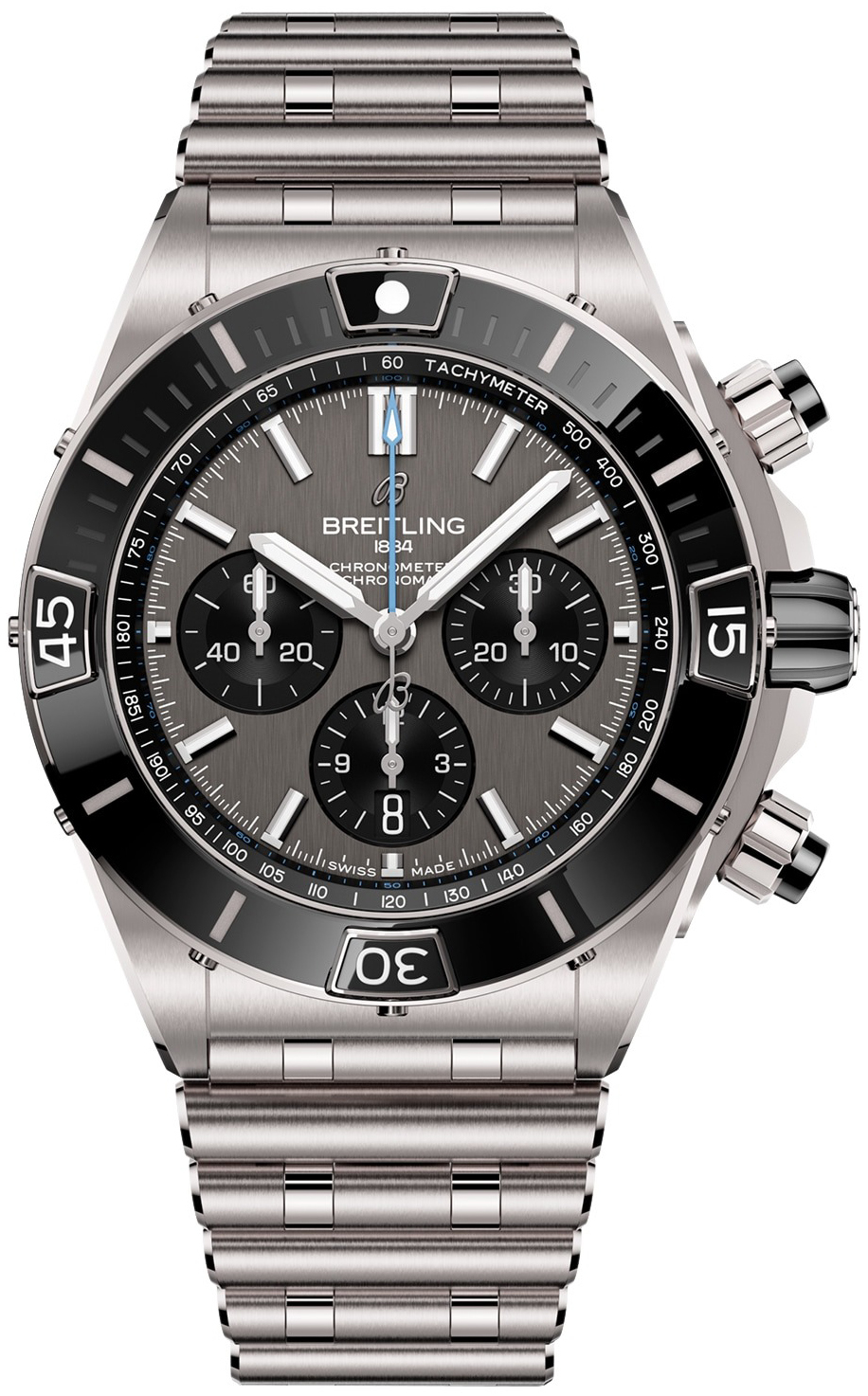 Breitling Miesten kello EB0136251M1E1 Chronomat B01 44 Harmaa/Titaani