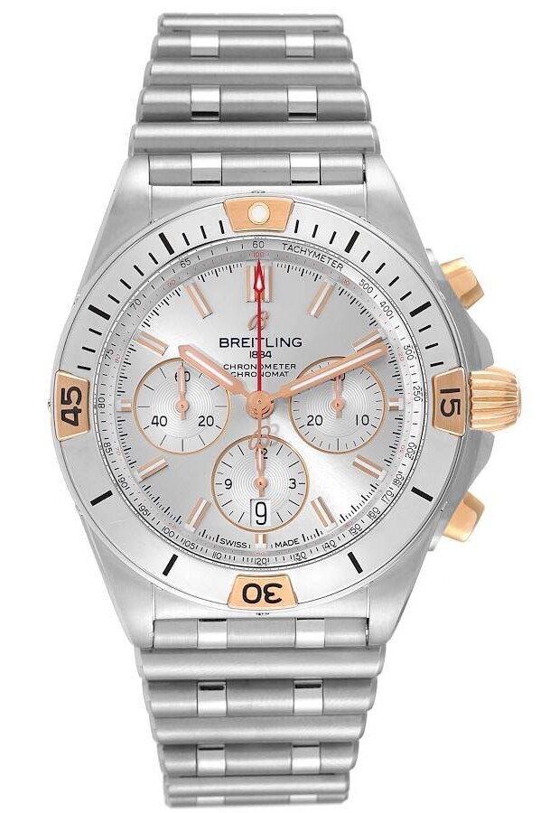 Breitling Miesten kello IB0134101G1A1 Chronomat B01 42 Hopea/Teräs