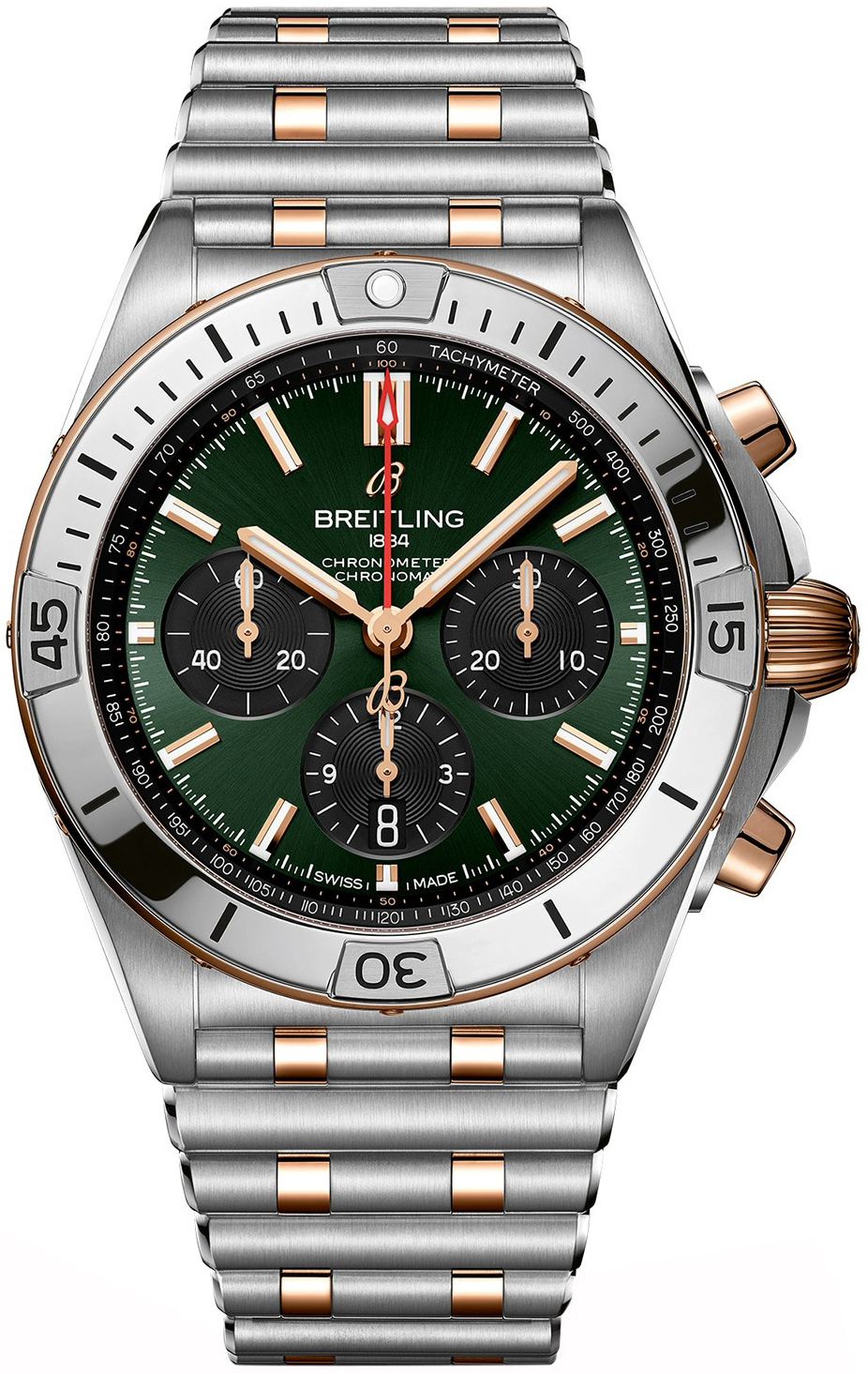 Breitling Miesten kello UB0134131L1U1 Chronomat B01 42 Vihreä/18K