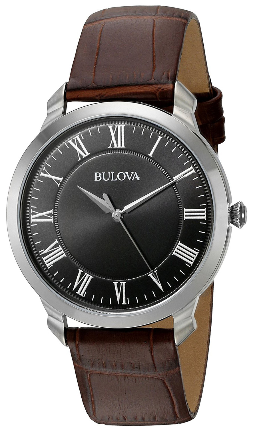 Bulova Dress Miesten kello 96A184 Musta/Nahka Ø41 mm