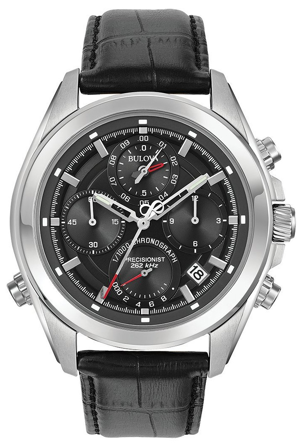 Bulova Precisionist Miesten kello 96B259 Musta/Nahka Ø44 mm