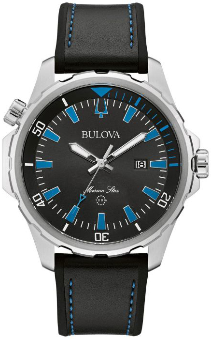 Bulova Miesten kello 96B337 Musta/Kumi Ø43 mm