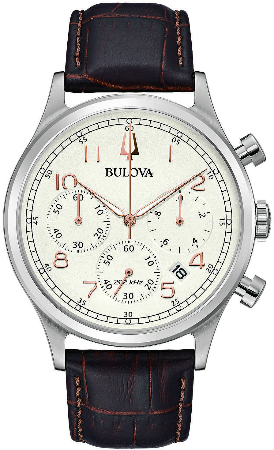 Bulova Miesten kello 96B355 Classic Valkoinen/Nahka Ø43 mm