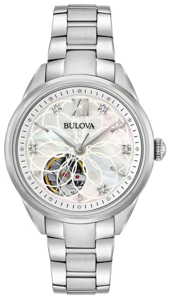 Bulova Naisten kello 96P181 Valkoinen/Teräs Ø35 mm