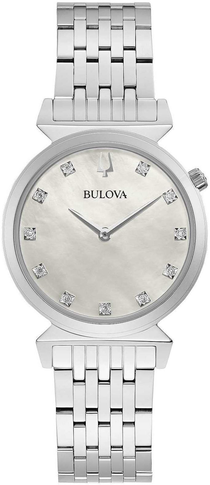 Bulova Classic Naisten kello 96P216 Valkoinen/Teräs Ø30 mm