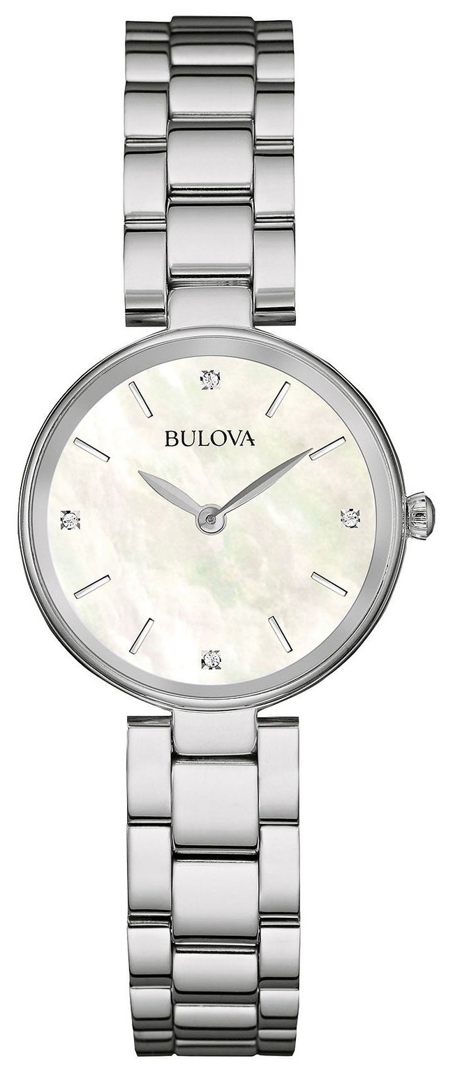 Bulova Diamond Naisten kello 96S159 Valkoinen/Teräs Ø27 mm