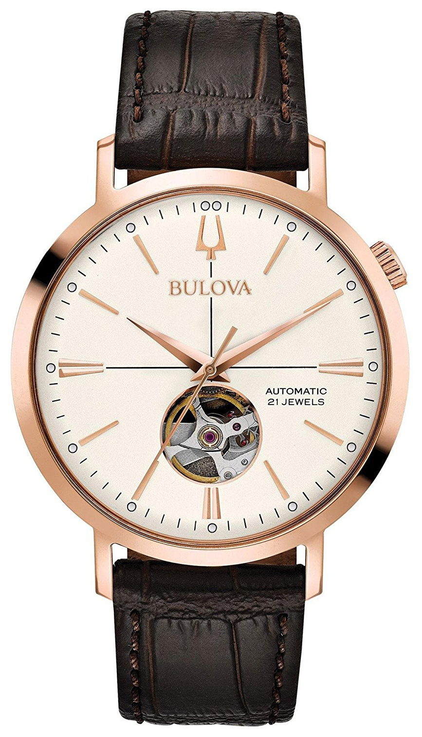 Bulova Miesten kello 97A136 Valkoinen/Nahka Ø41 mm