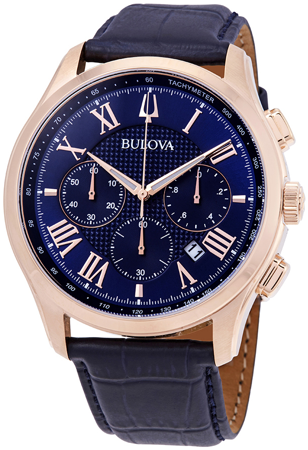 Bulova Miesten kello 97B170 Sininen/Nahka Ø46 mm