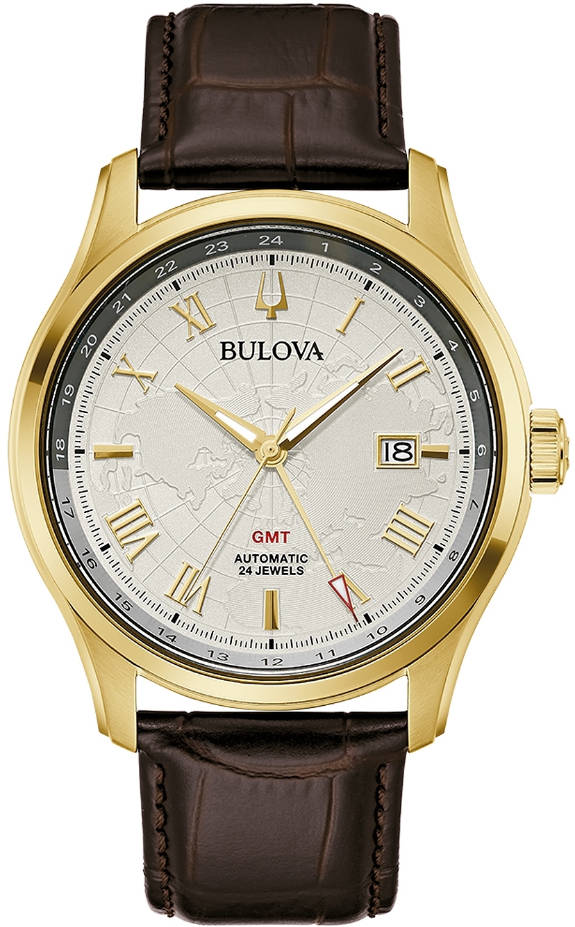 Bulova Miesten kello 97B210 Wilton Hopea/Nahka Ø43 mm