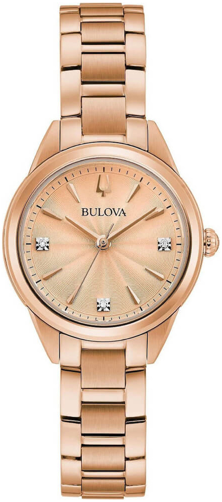 Bulova Naisten kello 97P151 Punakultaa/Punakultasävyinen Ø28 mm