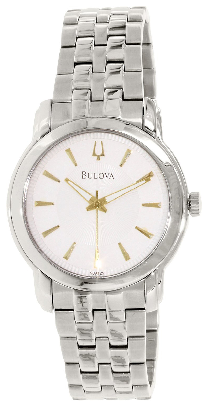 Bulova Miesten kello 98A125 Dress Valkoinen/Teräs Ø40 mm