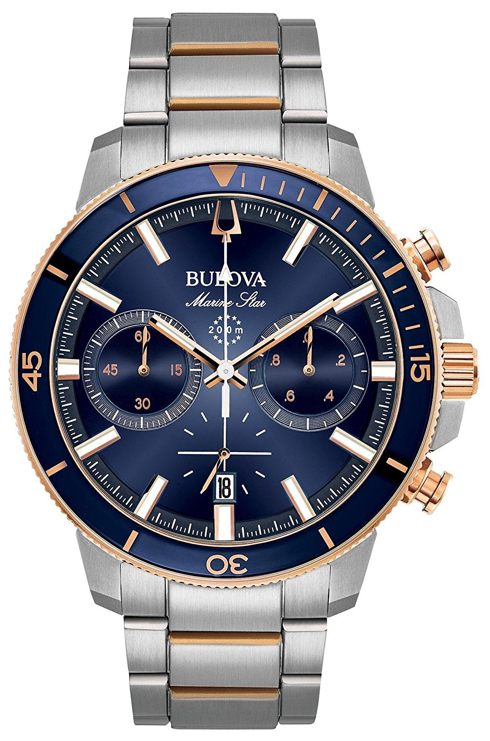 Bulova Miesten kello 98B301 Sininen/Punakultasävyinen Ø45 mm