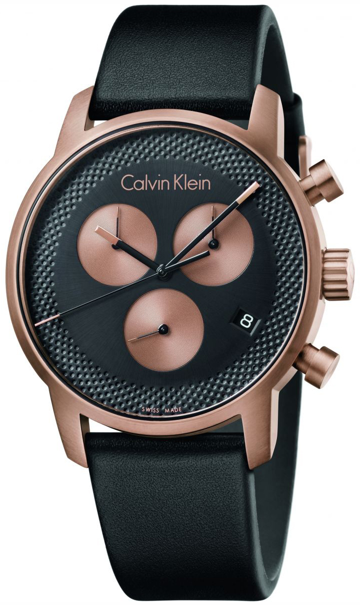 Calvin Klein Miesten kello K2G17TC1 City Monivärinen/Nahka Ø43 mm