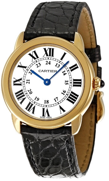 Cartier Naisten kello W6700355 Ronde Solo Hopea/Nahka Ø29.5 mm