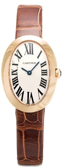 Cartier Naisten kello W8000007 Baignoire Hopea/Nahka 31.6x24.5 mm