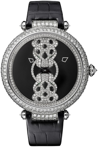 Cartier Miesten kello HPI01203 Meeting of Panthers Musta/Nahka Ø42 mm