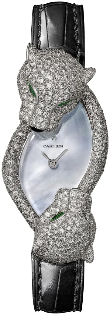 Cartier Panthere De Cartier Naisten kello HPI01296 Valkoinen/Nahka