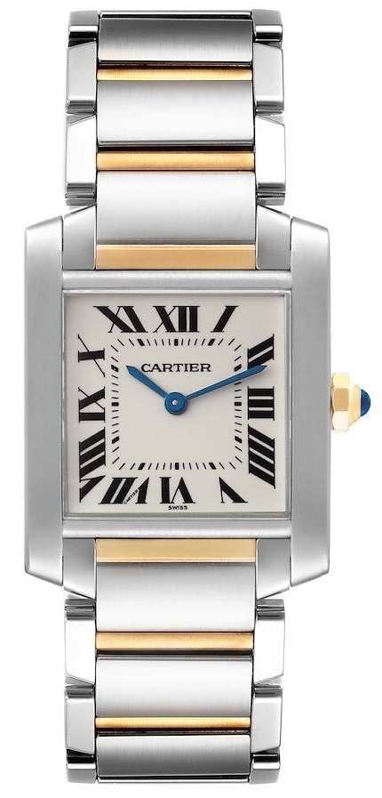 Cartier Naisten kello W2TA0003 Tank Francaise Hopea/18K keltakultaa