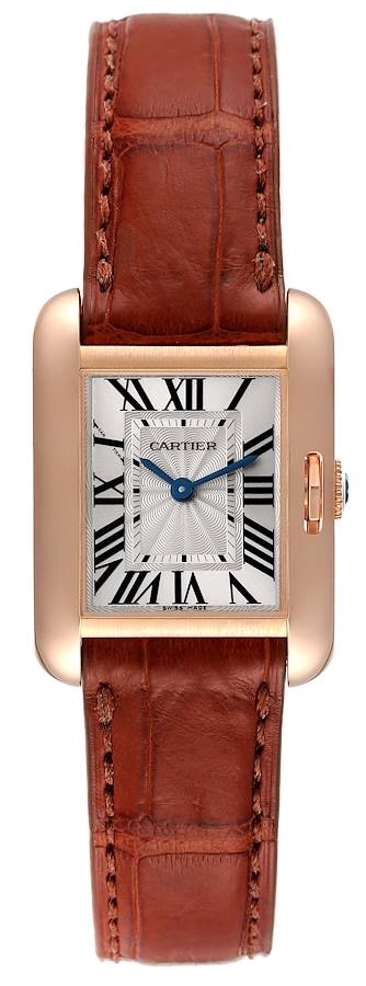 Cartier Tank Anglaise Naisten kello W5310027 Hopea/Nahka