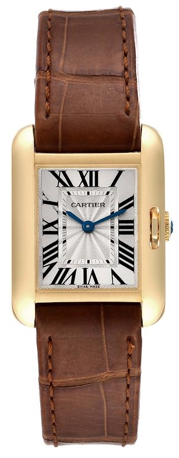 Cartier Tank Anglaise Naisten kello W5310028 Hopea/Nahka