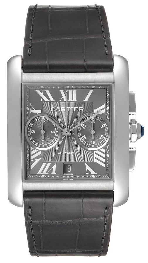 Cartier Naisten kello W5330008 Tank MC Harmaa/Nahka