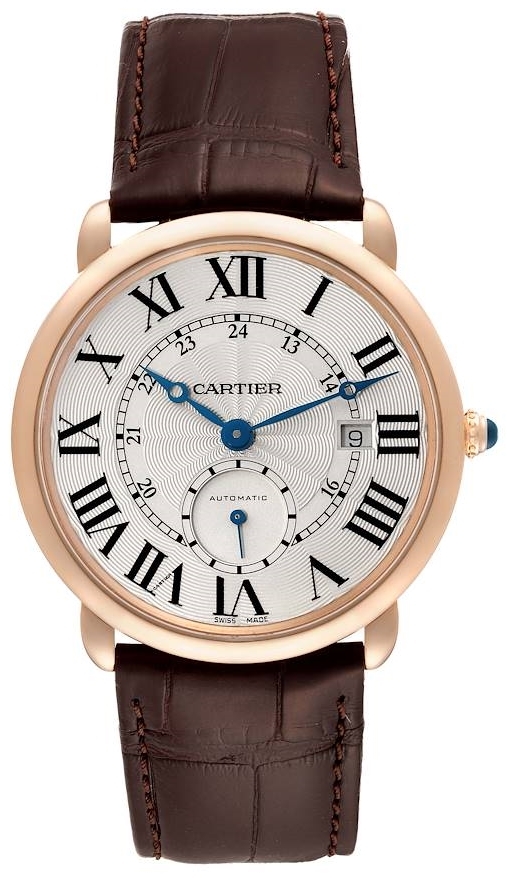 Cartier Miesten kello W6801005 Ronde Hopea/Nahka Ø40 mm