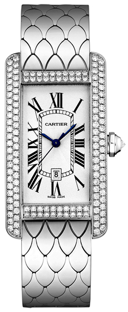 Cartier Naisten kello WB710011 Tank Americaine Hopea/18K valkokultaa