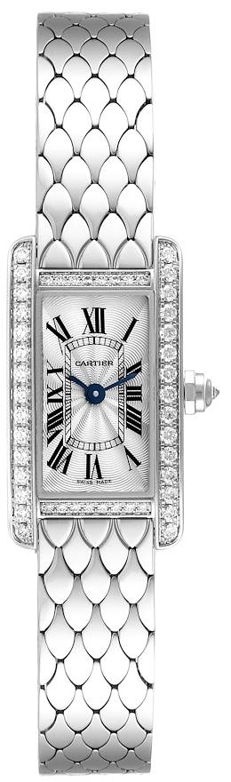 Cartier Naisten kello WB710013 Tank Americaine Hopea/18K valkokultaa