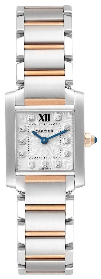 Cartier Naisten kello WE110004 Tank Francaise Hopea/18K punakultaa