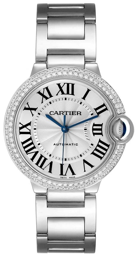 Cartier WE9006Z3 Ballon Blue Hopea/18K valkokultaa Ø36.2 mm