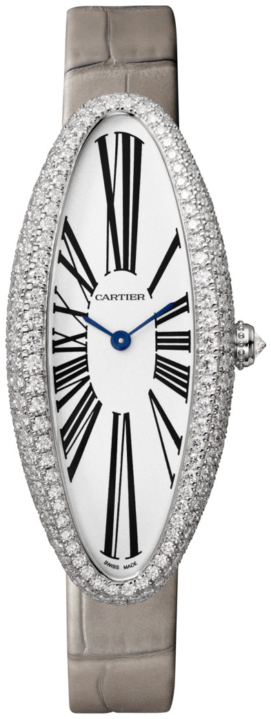 Cartier Naisten kello WJBA0007 Baignoire Valkoinen/Nahka