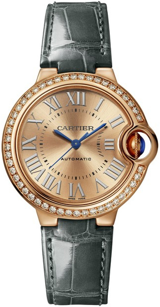 Cartier Naisten kello WJBB0076 Ballon Bleu De Punakultaa/Nahka Ø33 mm