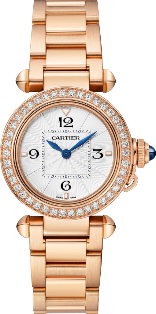 Cartier Naisten kello WJPA0018 Pasha De Valkoinen/18K punakultaa Ø30