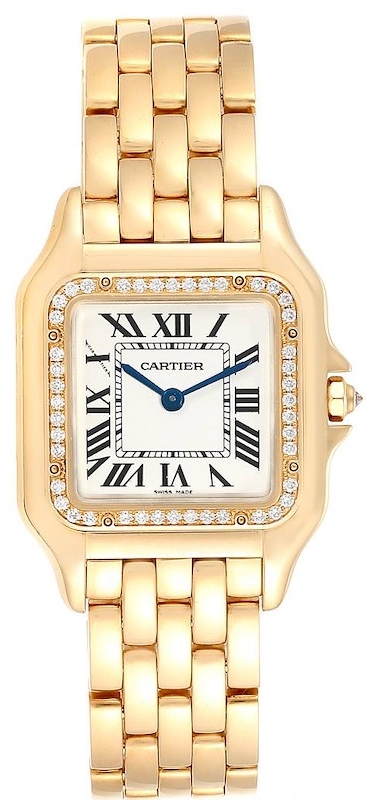 Cartier Naisten kello WJPN0016 Panthere De Valkoinen/18K keltakultaa