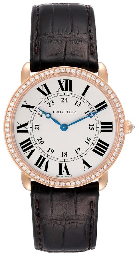 Cartier Naisten kello WR000651 Ronde Hopea/Nahka Ø36 mm