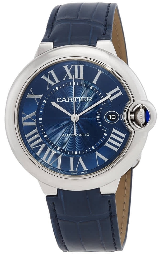 Cartier Miesten kello WSBB0027 Ballon Bleu De Sininen/Nahka Ø42 mm