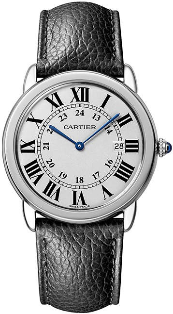 Cartier Ronde Solo De Cartier Naisten kello WSRN0029 Hopea/Nahka Ø36