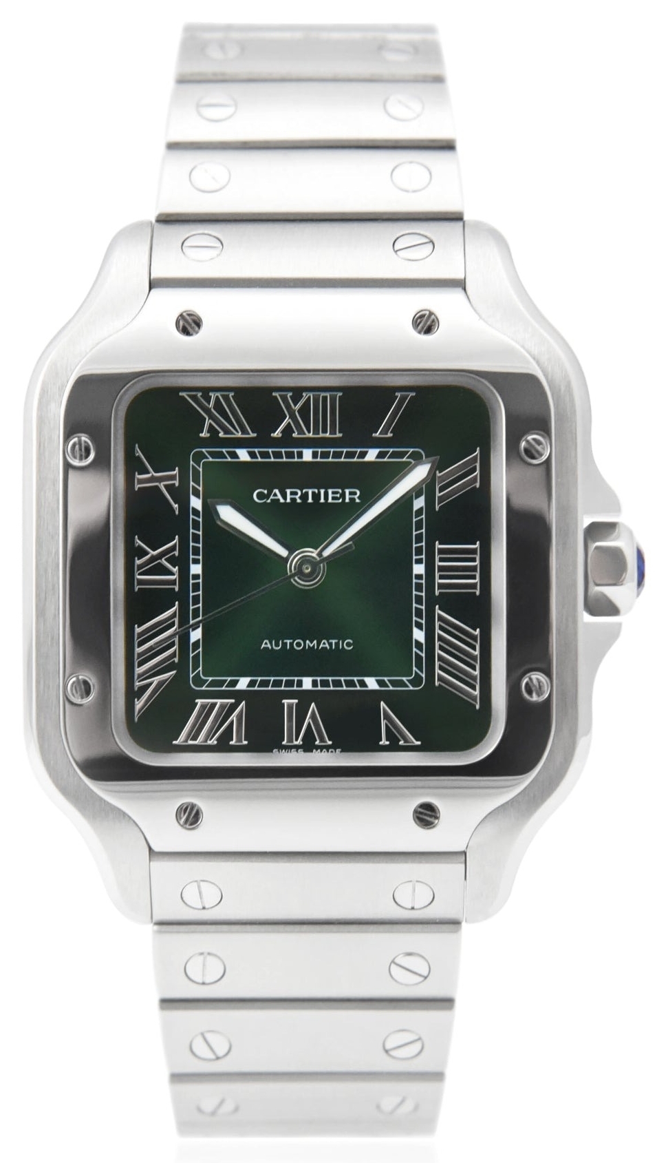 Cartier Naisten kello WSSA0061 Santos de Vihreä/Teräs Ø35 mm