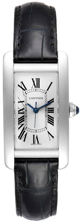 Cartier Naisten kello WSTA0017 Tank Americaine Hopea/Nahka 41.6x22.5