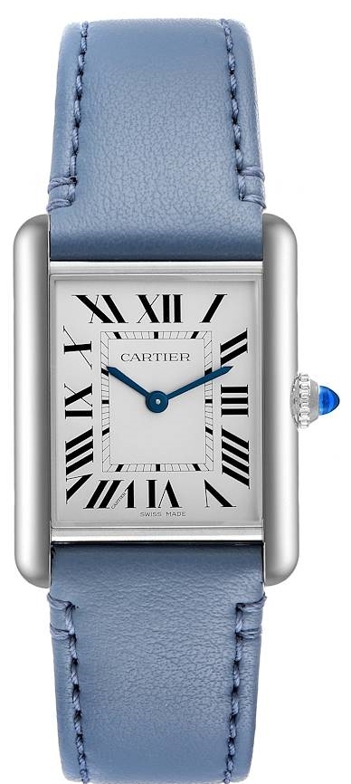 Cartier Naisten kello WSTA0062 Tank Must Hopea/Nahka 33.7x25.5 mm