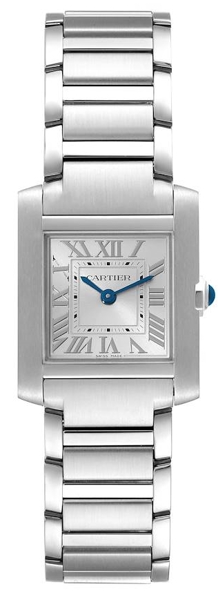 Cartier Naisten kello WSTA0065 Tank Francaise Hopea/Teräs