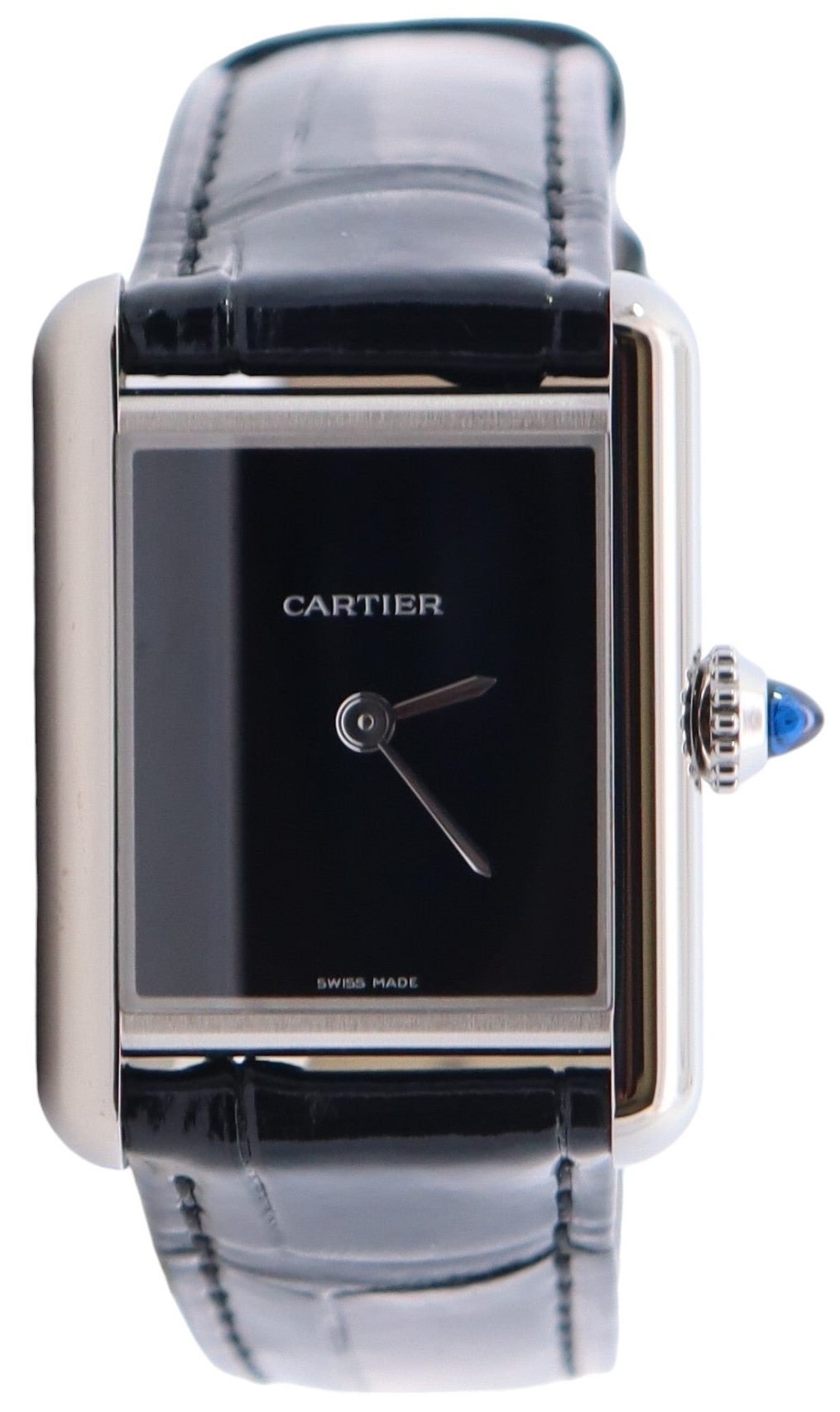 Cartier Naisten kello WSTA0071 Tank Must De Musta/Nahka