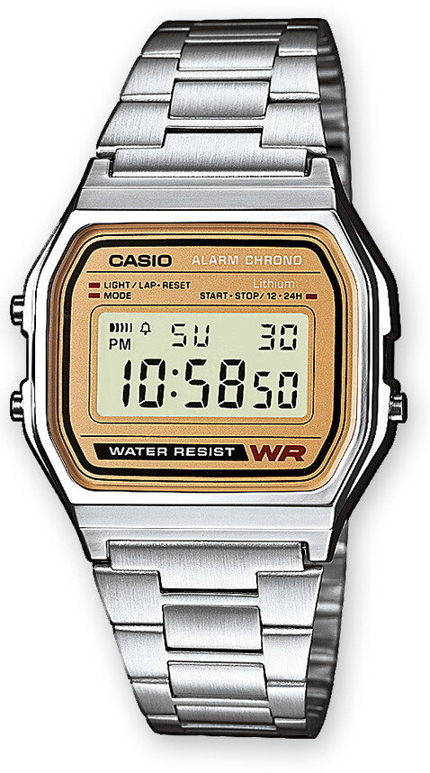 Casio Miesten kello A158WEA-9EF Collection LCD/Teräs 36.8x33.2 mm