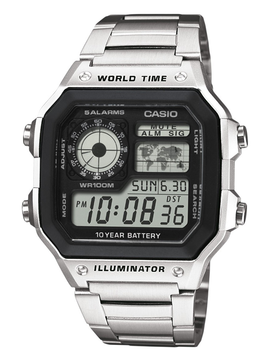 Casio Miesten kello AE-1200WHD-1AVEF Collection LCD/Teräs 42x42 mm