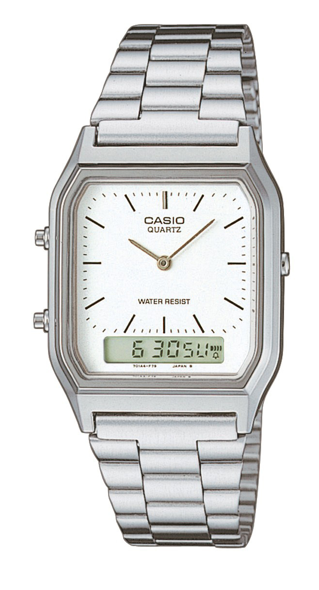 Casio Miesten kello AQ-230A-7DMQYES Collection Valkoinen/Teräs